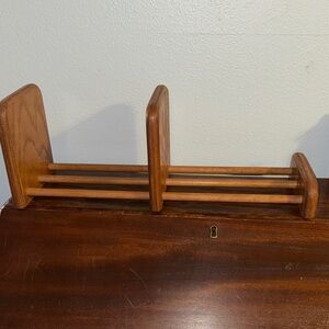 Vintage Adjustable Wooden Book Holder/Ends